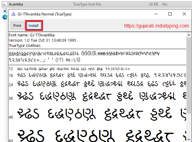 monarch gujarati font free download