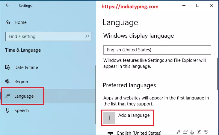 Installation Gujarati Inscript keyboard Windows10