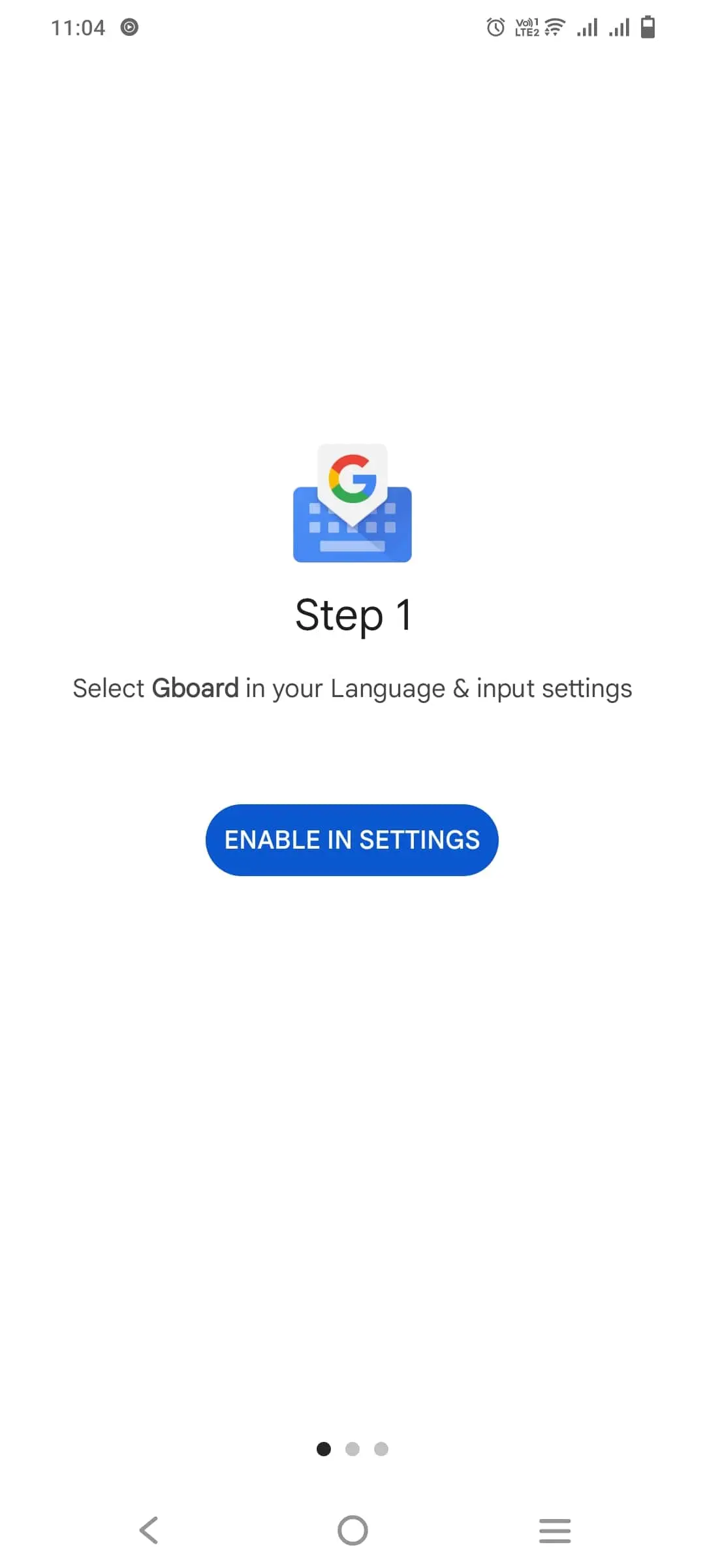 Enable Gboard typing in mobile