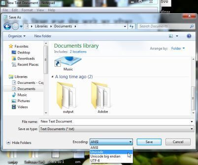 save in gujarati notepad